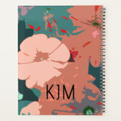 ワイルドフラワーズ モノグラム フラワー カスタム ネーム ギフト プランナー手帳 (裏面)