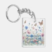ワイルドフラワーズ&引用文 キーホルダー (正面左)