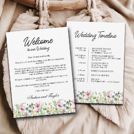 ワイルドフラワーズ 結婚式 ウェルカムバッグ レターカード 招待状