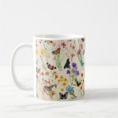 ワイルドフラワーズ&蝶フローラガーデン コーヒーマグカップ (左)