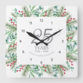 ワイルドフラワーズ 25周年記念 スクエア壁時計 (正面)