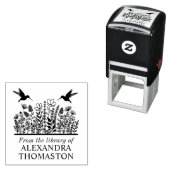 ワイルドフラワーズ #2 ハチドリ 図書館 本の名前 セルフインキングスタンプ (インサイチュ)