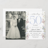 ワイルドフラワーズ 50周年記念 招待状 写真付き (正面/裏面)