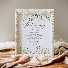 ワイルドフラワーズ Don't say bride  ブライダルシャワーポスター ポスター