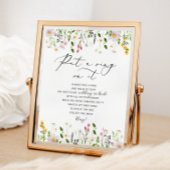 ワイルドフラワーズ Don't say bride ブライダルシャワーポスター ポスター