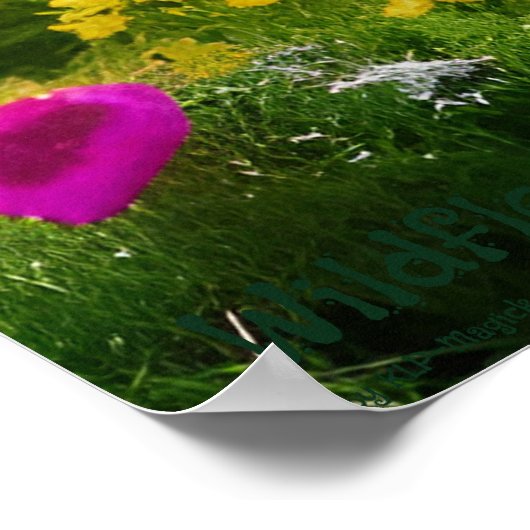 ワイルドフラワーズAIファンタジーデジタルアートプリント風景 ポスター (角)