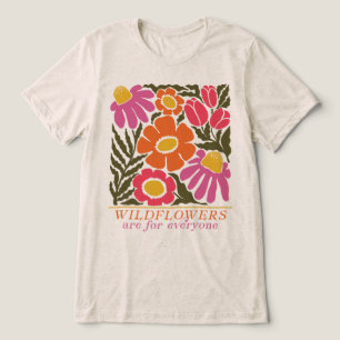 ワイルドフラワーズfor Everyoneモダン新しいスタイル トライブレンドＴシャツ