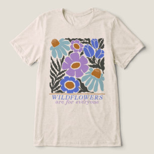 ワイルドフラワーズfor Everyoneモダン新しいスタイル トライブレンドTシャツ