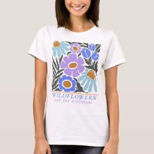 ワイルドフラワーズfor Everyoneモダン新しいスタイル Tシャツ