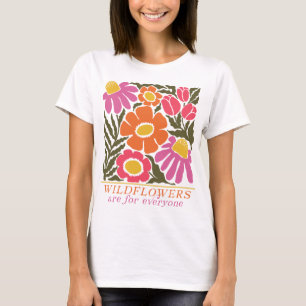 ワイルドフラワーズfor Everyoneモダン新しいスタイル Tシャツ