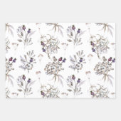 ワイルドフラワーセット3包み紙シート ラッピングペーパーシート (正面3)