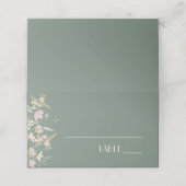 ワイルドフラワーセージ結婚デコの座席表テント プレイスカード (外部開封)