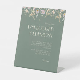 ワイルドフラワーセージ結婚デコの開幕式 台座サイン