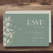 ワイルドフラワーセージ結婚デコの食事の選択 出欠カード