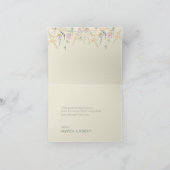 ワイルドフラワーセージ結婚デコサンキューカード サンキューカード (内部)