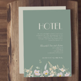 ワイルドフラワーセージ結婚デコズホテル エンクロージャーカード