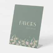 ワイルドフラワーセージ結婚式の引き出物 台座サイン (正面)