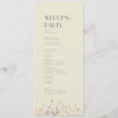 ワイルドフラワーセージ結婚式 プログラム (裏面)