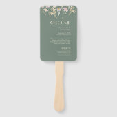 ワイルドフラワーセージ結婚式 プログラム ハンドファン (正面)