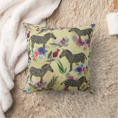 ワイルドフラワーゼブラ クッション (ブランケット)