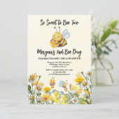 ワイルドフラワーソスウィートビーツセカンドビーデイ誕生日 招待状 (スタンド正面)