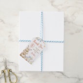 ワイルドフラワーソファニー誕生日サンキューユユーラベル ギフトタグ (より糸付き)