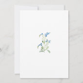 ワイルドフラワーソフト開花ブルーボウエレガントベビーシャワー 招待状 (裏面)