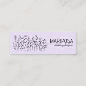 ワイルドフラワーソーシャルアイコンズ服カスタム服サイズラベル スキニー名刺 (正面)