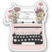 ワイルドフラワータイプライターシール シール (正面)