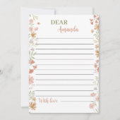 ワイルドフラワータイムカプセルノートメッセージカード サンキューカード (正面)