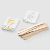 ワイルドフラワータンデリオン庭園の結婚式プログラム ハンドファン (組立なし)