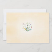 ワイルドフラワーターニング一女一女誕生日 招待状 (裏面)