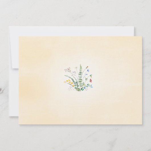 ワイルドフラワーターニング一女一女誕生日 招待状 (裏面)