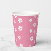 ワイルドフラワーダスティピンクかわいいベビーガール誕生日 紙コップ (右)
