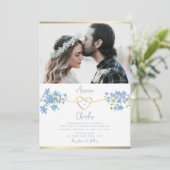 ワイルドフラワーダスティブルー結婚ズ 招待状 (スタンド正面)