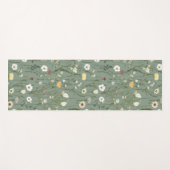 ワイルドフラワーダスティージュセージフローラグリーン ヨガマット (正面(横))