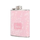 ワイルドフラワーダマスクピンク名お尻フラスコ フラスク (左)