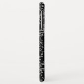 ワイルドフラワーダマスク黒いグレー名 Case-Mate iPhoneケース (裏面/左)