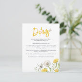 ワイルドフラワーダンデリオン庭園の結婚式詳細 エンクロージャーカード (スタンド正面)