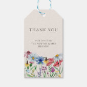 ワイルドフラワーチャームカントリーフローラ結婚ズ・サンキュー ギフトタグ (正面)