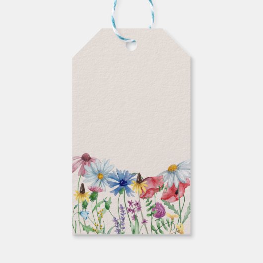 ワイルドフラワーチャームカントリーフローラ結婚ズ・サンキュー ギフトタグ (裏面)