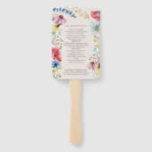 ワイルドフラワーチャームカントリーフローラ結婚式 プログラム ハンドファン (裏面)