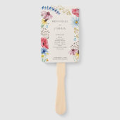 ワイルドフラワーチャームカントリーフローラ結婚式 プログラム ハンドファン (正面)