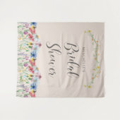 ワイルドフラワーチャームコテージガーデンブライダルシャワー タペストリー (正面(横))