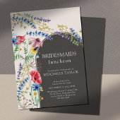 ワイルドフラワーチャームフローラアーチブリデスメイドルンチョン 招待状