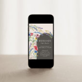 ワイルドフラワーチャームフローラアーチブリデスメイドルンチョン 招待状