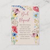 ワイルドフラワーチャームベビシャワーブックリクエスト エンクロージャーカード (正面)