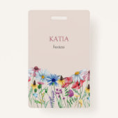 ワイルドフラワーチャーム国フローラ名 バッジ (正面)