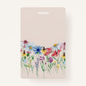 ワイルドフラワーチャーム国フローラ名 バッジ (裏面)