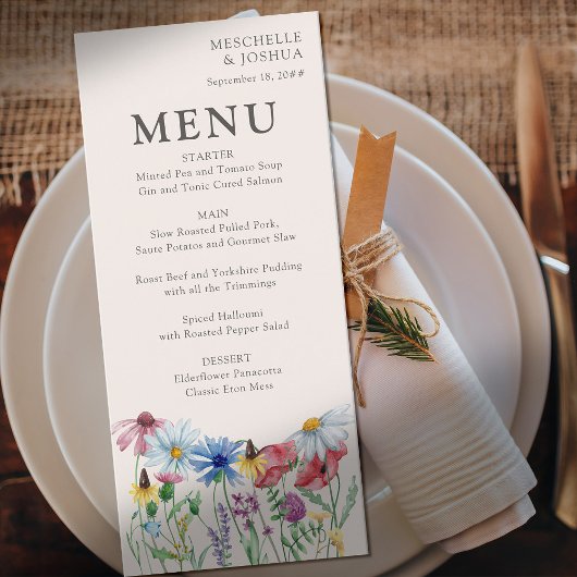 ワイルドフラワーチャーム国フローラ結婚のメニュー メニュー